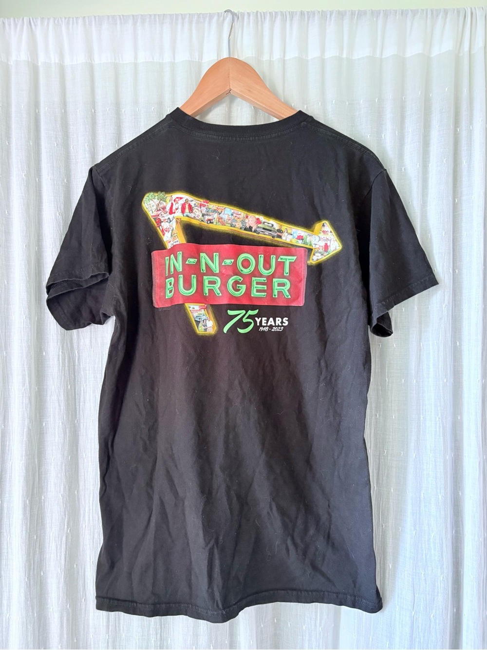 In-N-Out Burger 75th Anniversary Black Graphic Tee